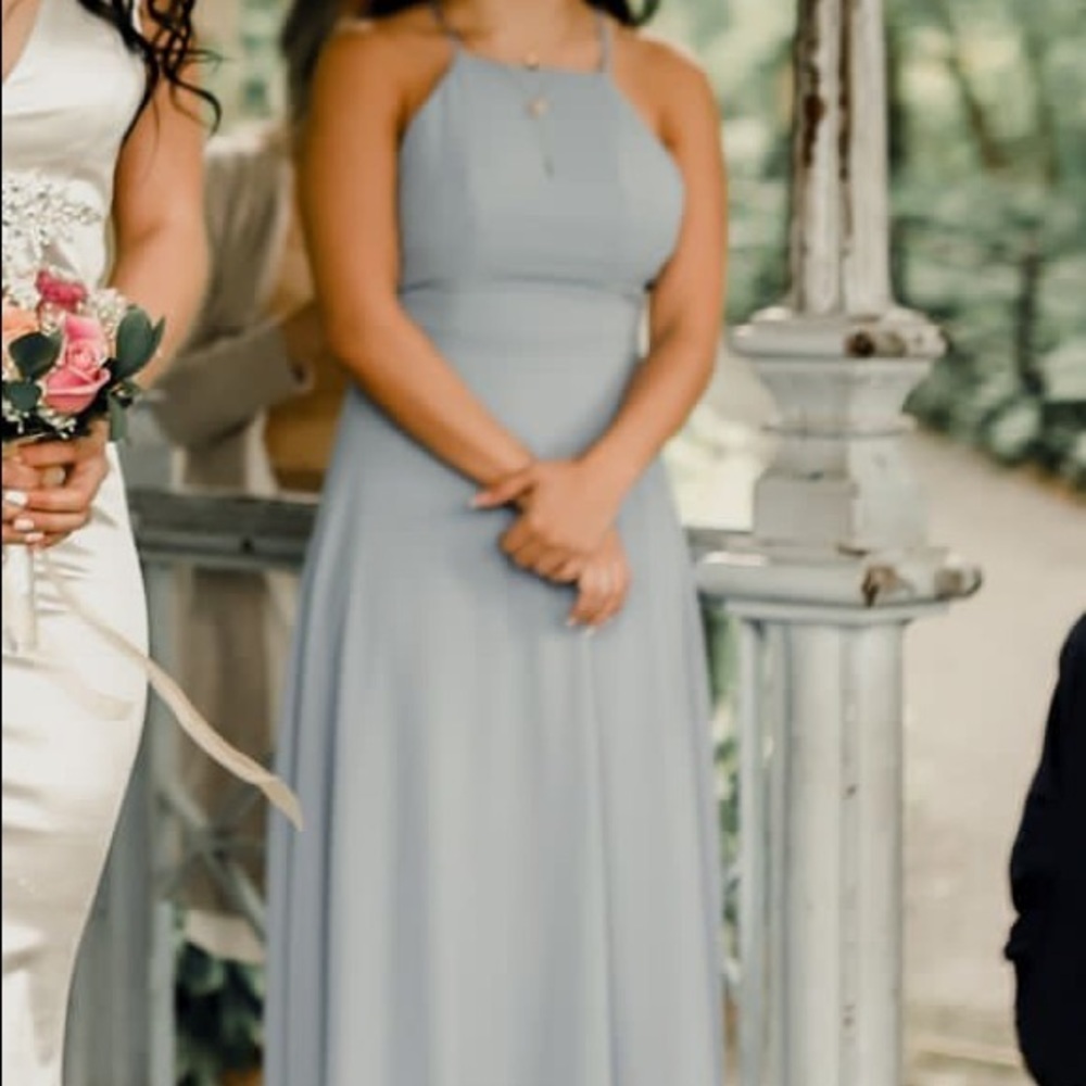 Baby blue bridesmaid / prom dress - Picture 3 of 4